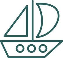 Catamaran Vector Icon Design