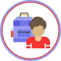 Backpacker Vector Icon Design