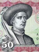 Infante Henrique of Portugl a portrait from money photo