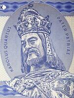 Charles iv de Luxemburgo un retrato desde dinero foto