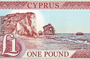 Cyprus Rock of Venus from money photo