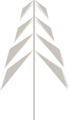 Illustration of a gray leaf.