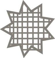 Creative flat star in gray color. vector