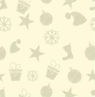 Christmas ornaments decorated background. vector