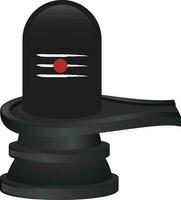 Black Shiva Lingam Statue Element On White Background. vector