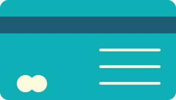 Flat Style Payment Card Icon In Blue Color. vector