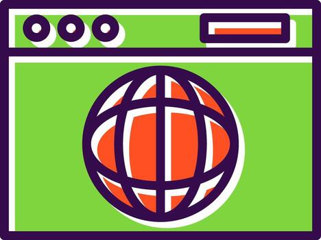 Web browser Vector Icon Design