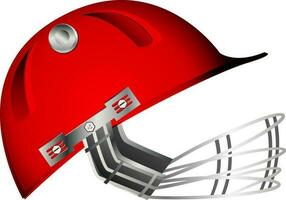 Side view of a cricket helmet. vector
