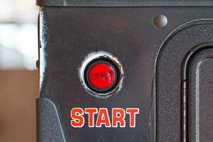 Push start button of a pinball machine photo