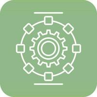 icono de vector de proceso automatizado