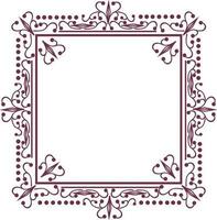 Square shaped frame with floral design. vector