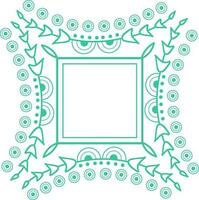 Creative frame with floral ornaments. vector