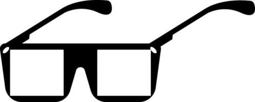 Illustration of a sunglass in black color. vector