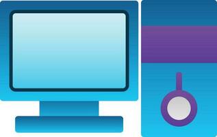 Desktop computer Vector Icon Design