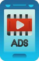 vídeo anuncio vector icono diseño