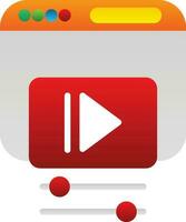 vídeo web vector icono diseño