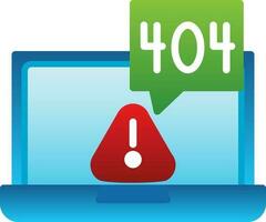 404 error Vector Icon Design