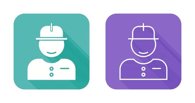 icono de vector de trabajador