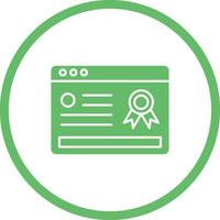 Online Certificate Vector Icon