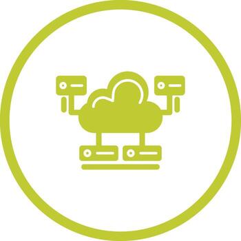 Cloud Database Vector Icon