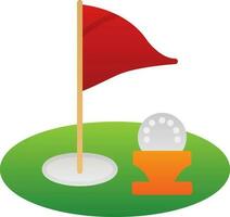 Golf hole Vector Icon Design