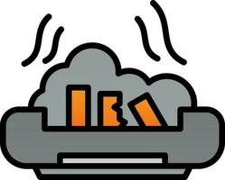 Ashtray Vector Icon Design