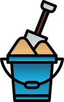 Sand bucket Vector Icon Design