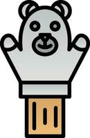 Hand puppet Vector Icon Design