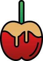 Caramel apple Vector Icon Design