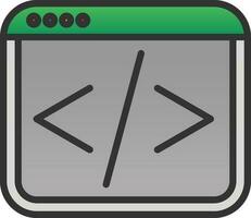 Web coding Vector Icon Design