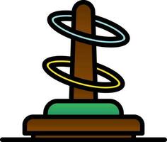 Ring toss Vector Icon Design