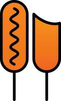 Corn dog Vector Icon Design