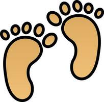 Footprint Vector Icon Design