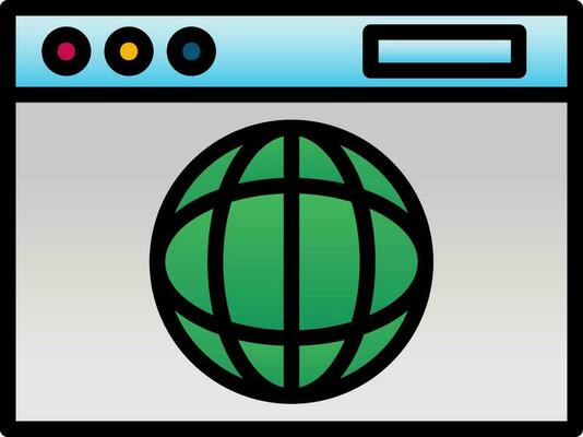 Web browser Vector Icon Design