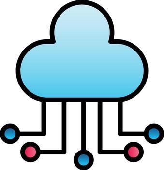 Cloud computing Vector Icon Design