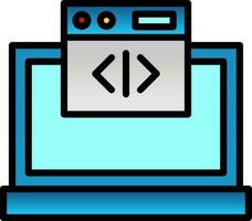 Web coding Vector Icon Design