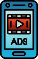 Video ad Vector Icon Design