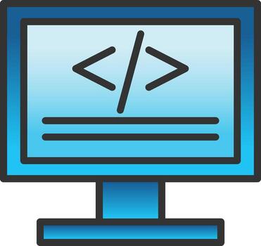 Coding Vector Icon Design