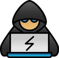 diseño de icono de vector de hacker