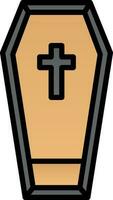 Coffin Vector Icon Design