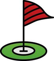 Golf flag Vector Icon Design