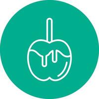 Caramel apple Vector Icon Design