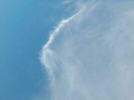 The white clouds on the blue sky are perfect for the background.  Skyscape on Lombok Island, Indonesia photo