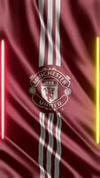 Waving Manchester United Flag Phone background or social media sharing Free Video