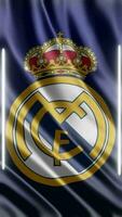 Waving Real Madrid Flag Phone background or social media sharing Free Video