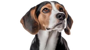 Photo of a beagle puppy in a happy mood