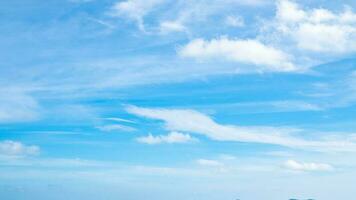 beautiful group of little white  clouds  and sunlight on the blue sky perfect for the background, take in morning photo