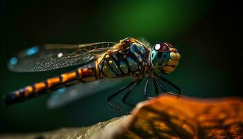 dragonfly insect animal flying nature scene generated by AI photo