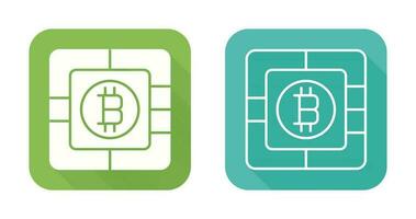 Bitcoin Chip Vector Icon