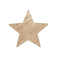 Wooden star isolated on a white background. Stock photo